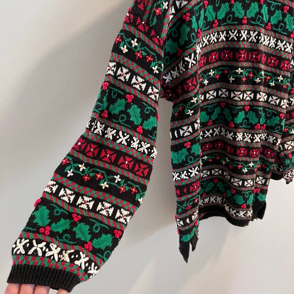 Vtg Talbots Christmas Holiday Sweater Size M - Picture 5 of 8